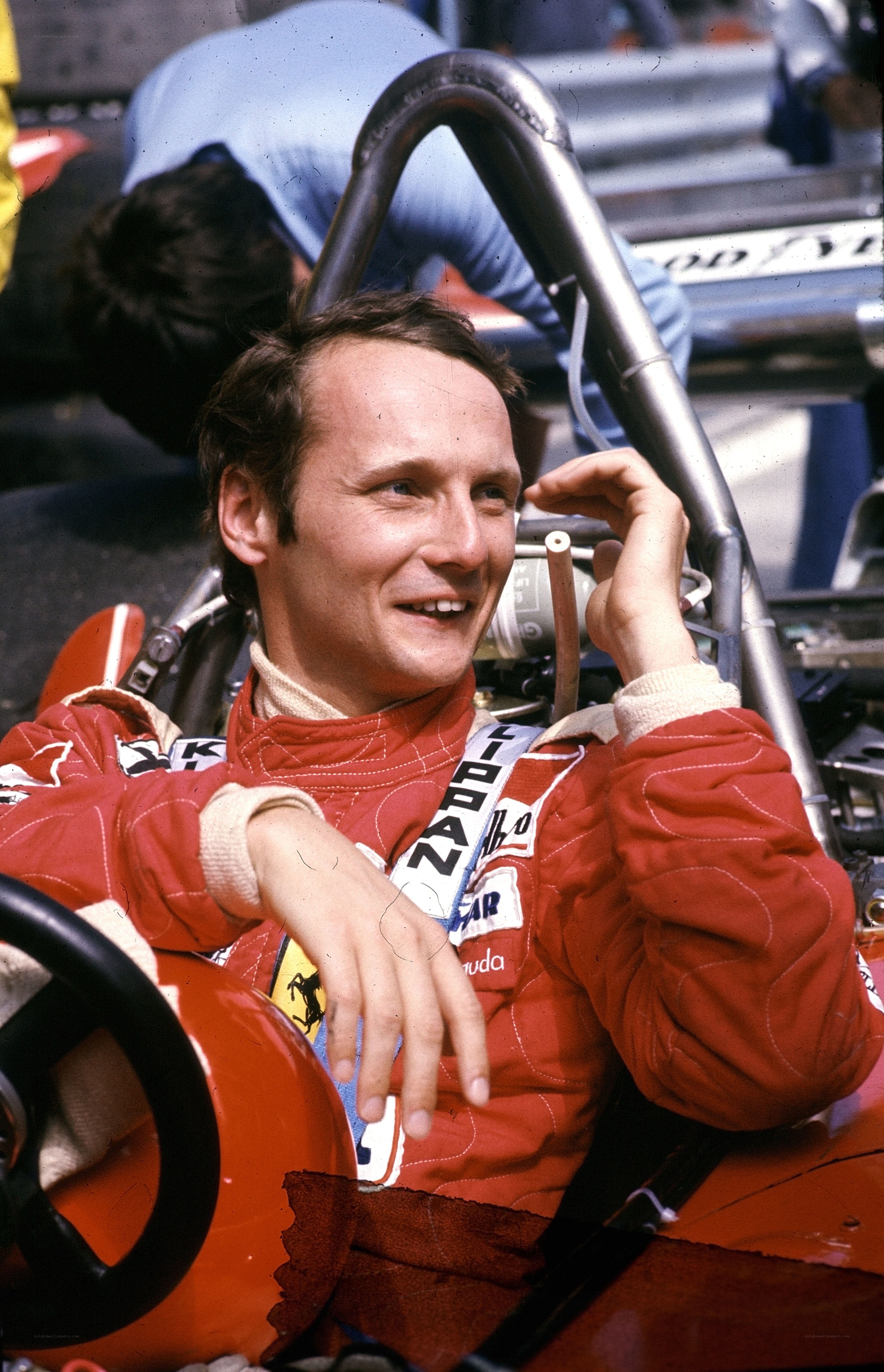 Formula One driver in cockpit