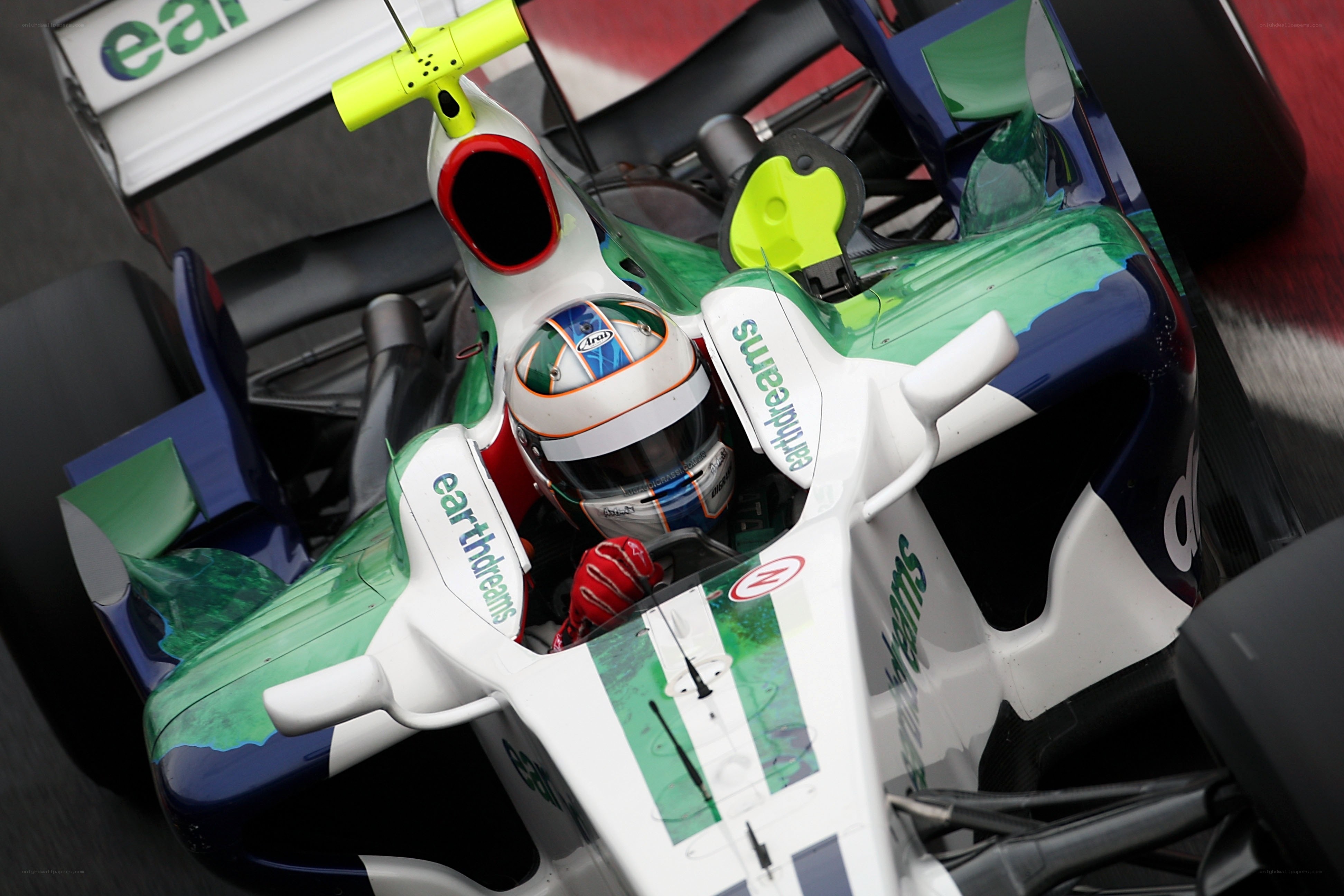 Formula One driver in cockpit