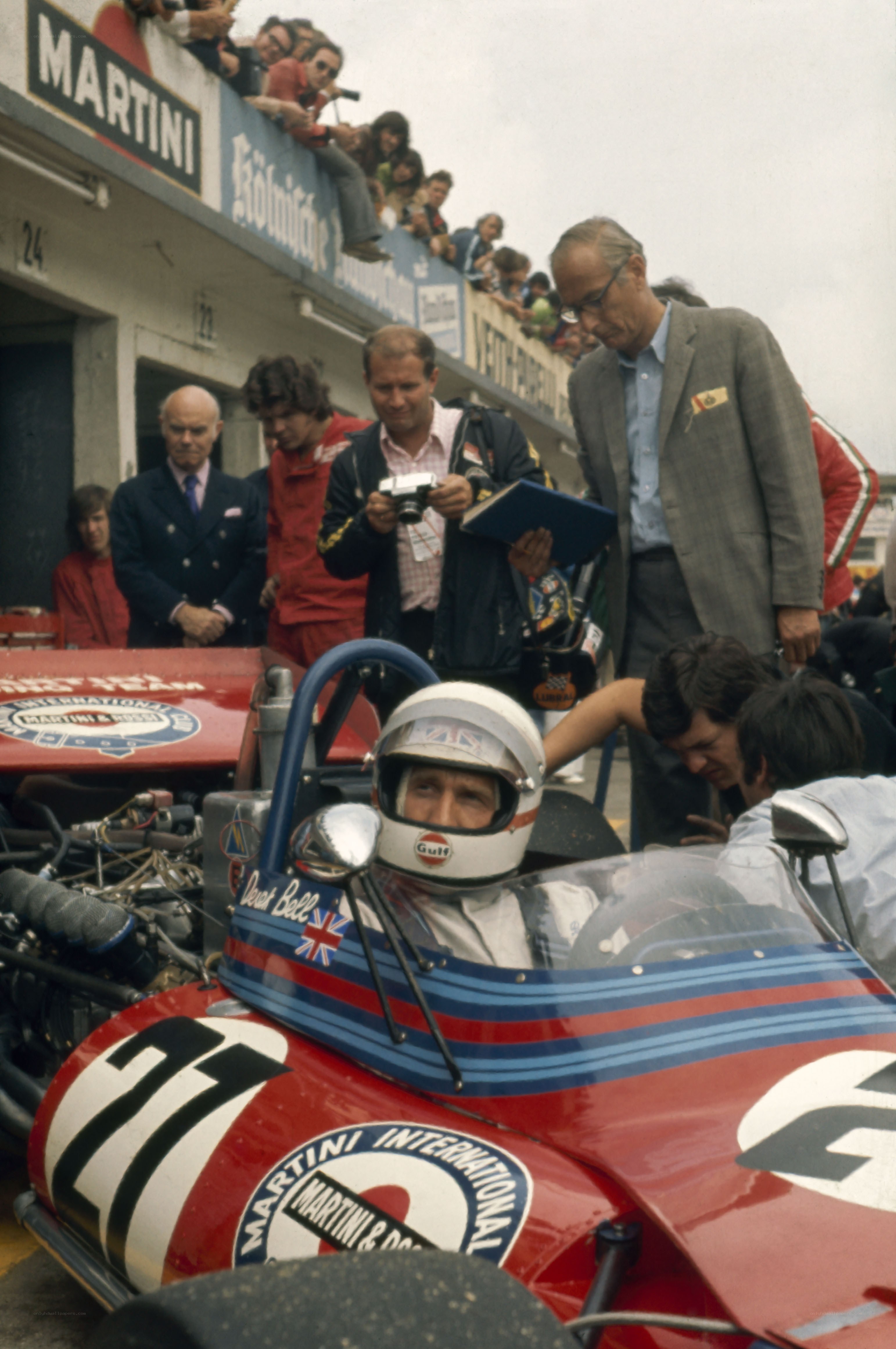Formula One driver in cockpit