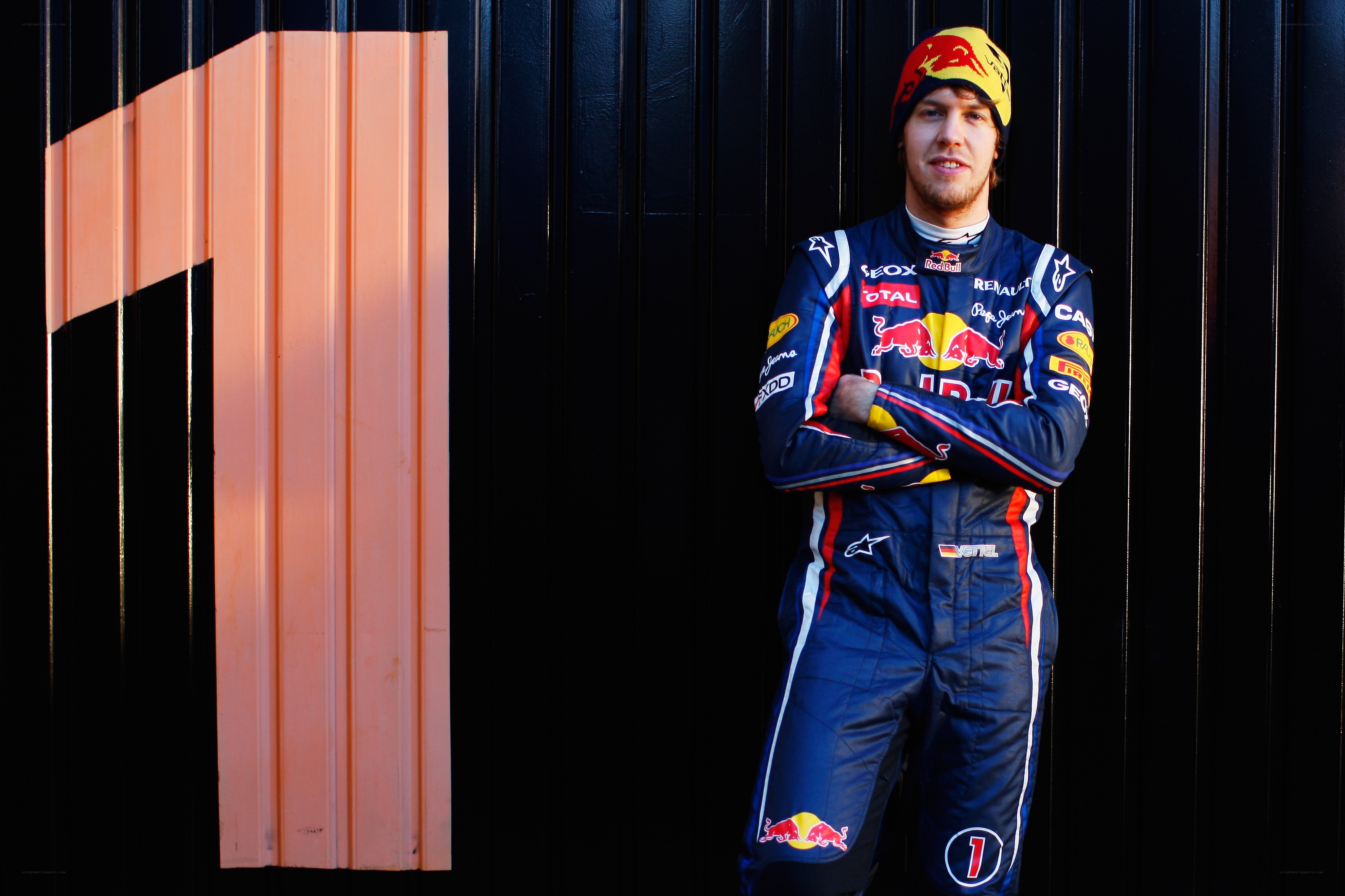 Formula One driver in racing suit