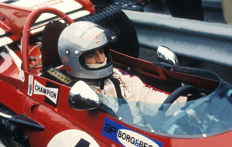 Formula One driver in red car