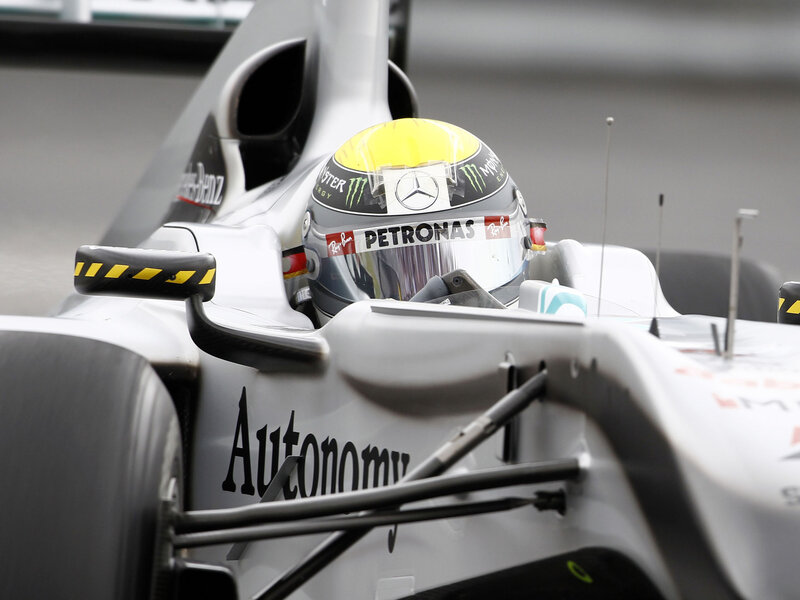 Formula One Driver — Silver, Focused