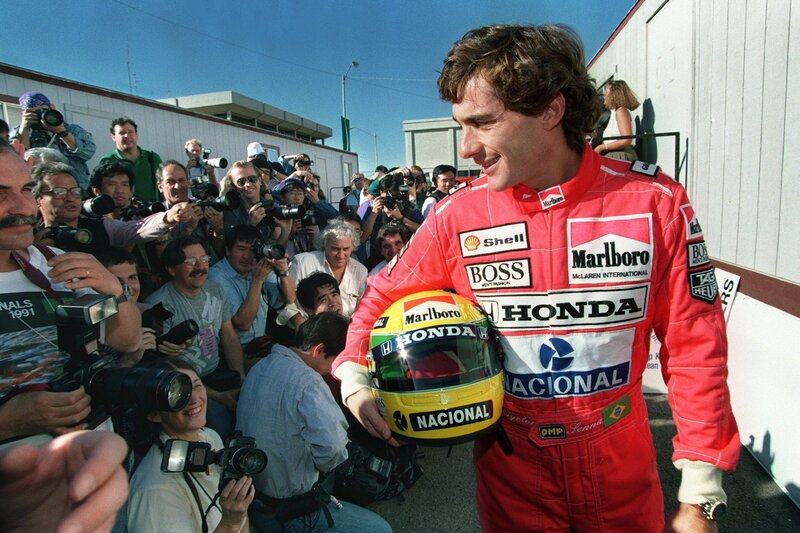 Formula One driver with helmet