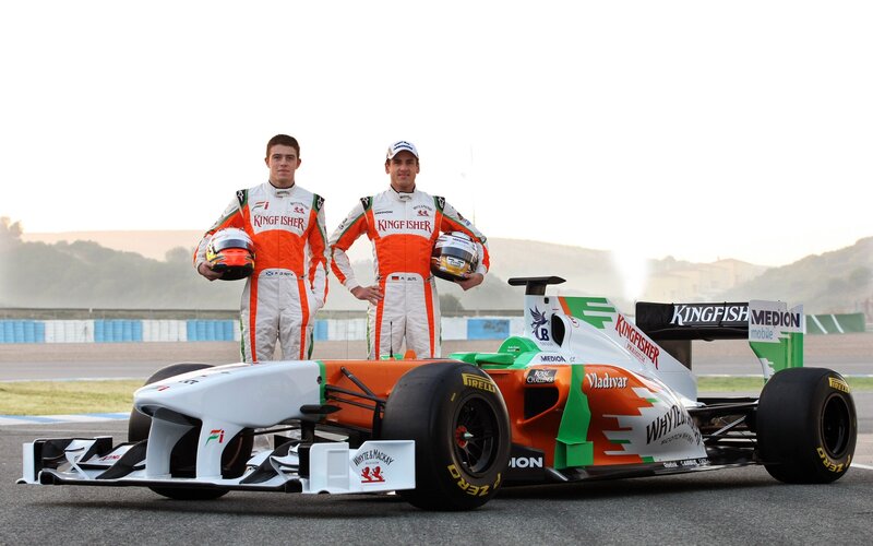 Formula One drivers with car