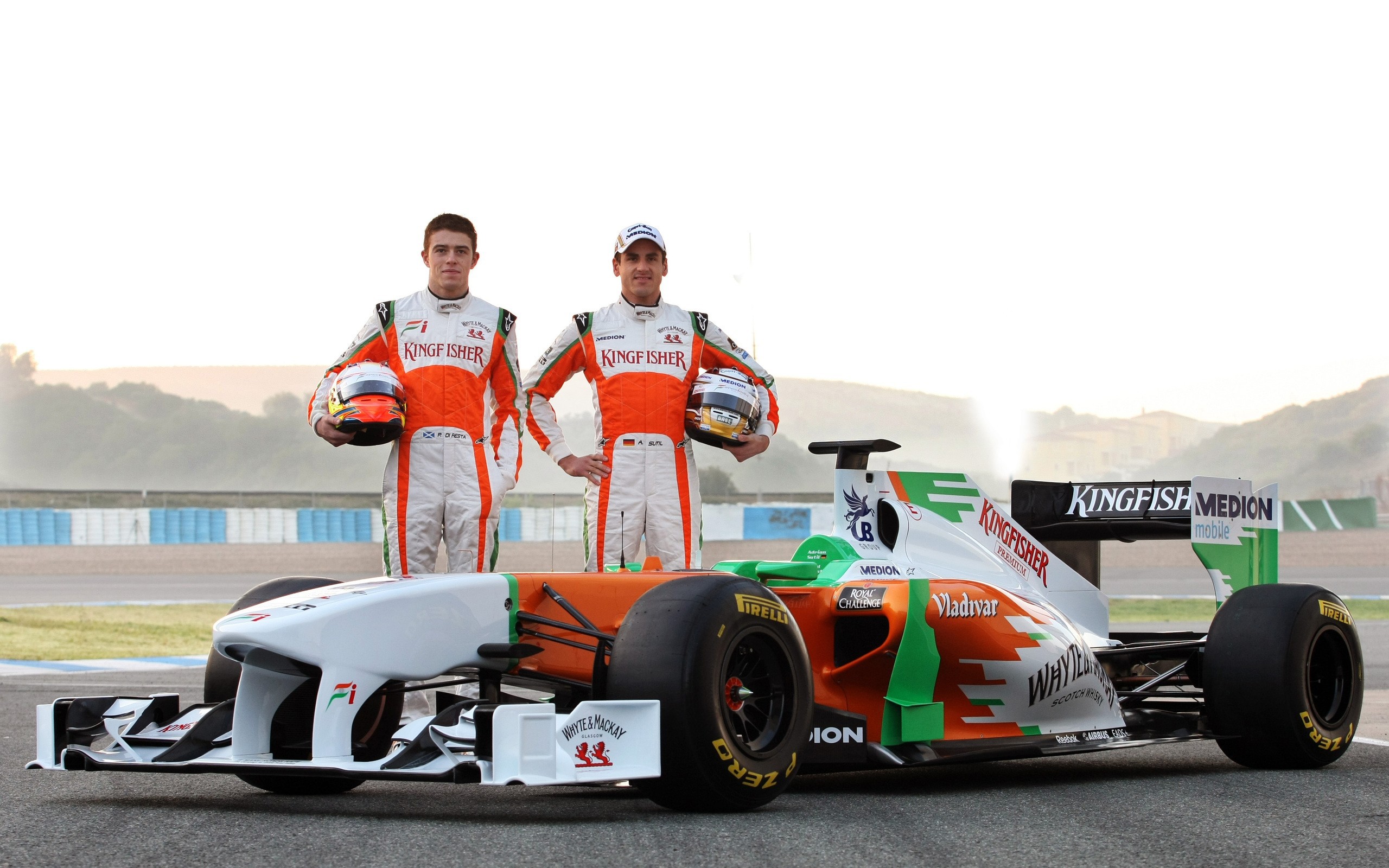 Formula One drivers with car