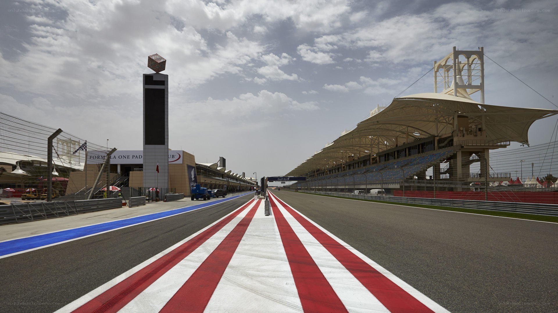 Formula One paddock and track