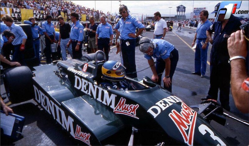 Formula One pit stop scene