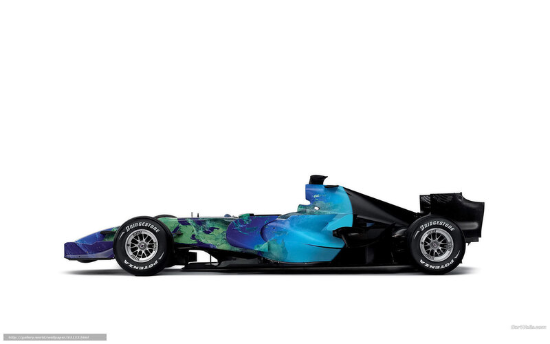 Formula One Race Car — Blue, Neutral, Photograph