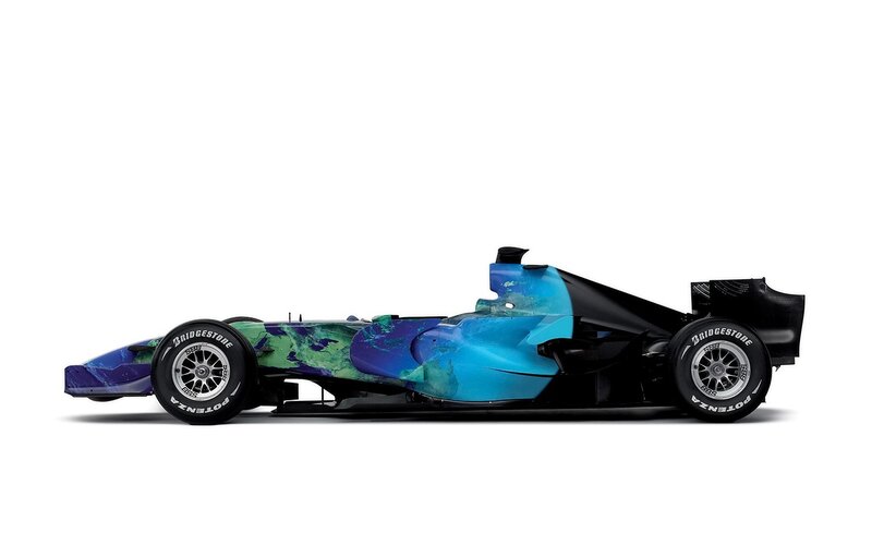 Formula One Race Car — Blue, Neutral