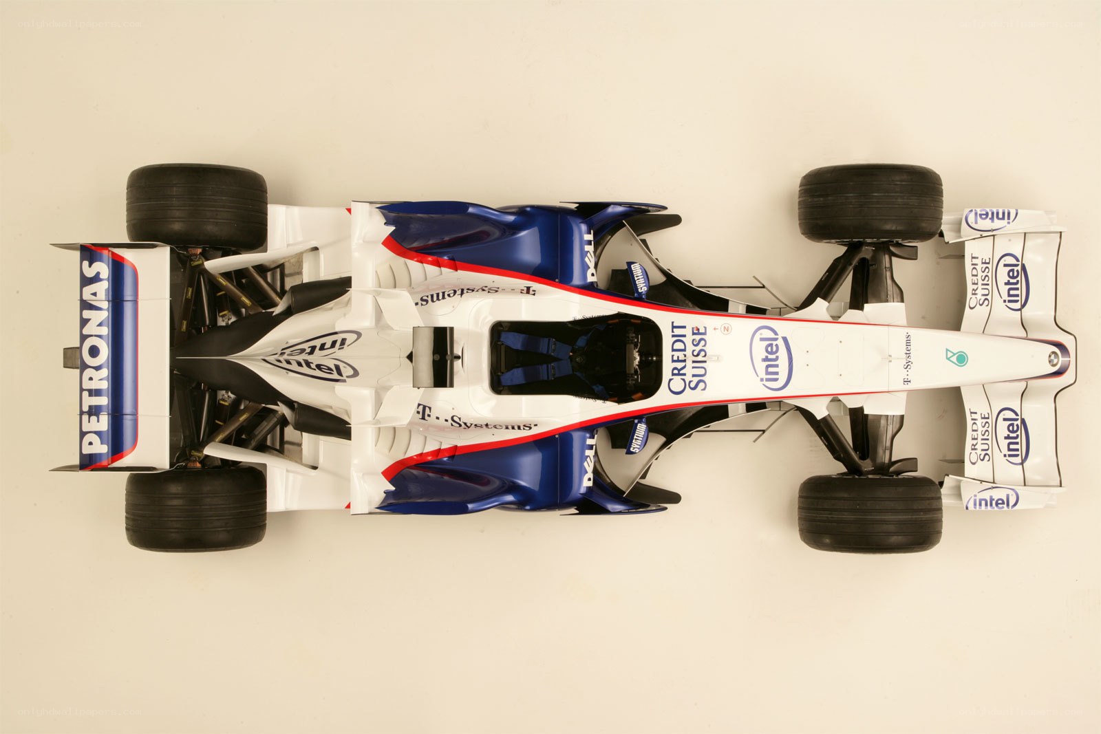 Formula One race car from above