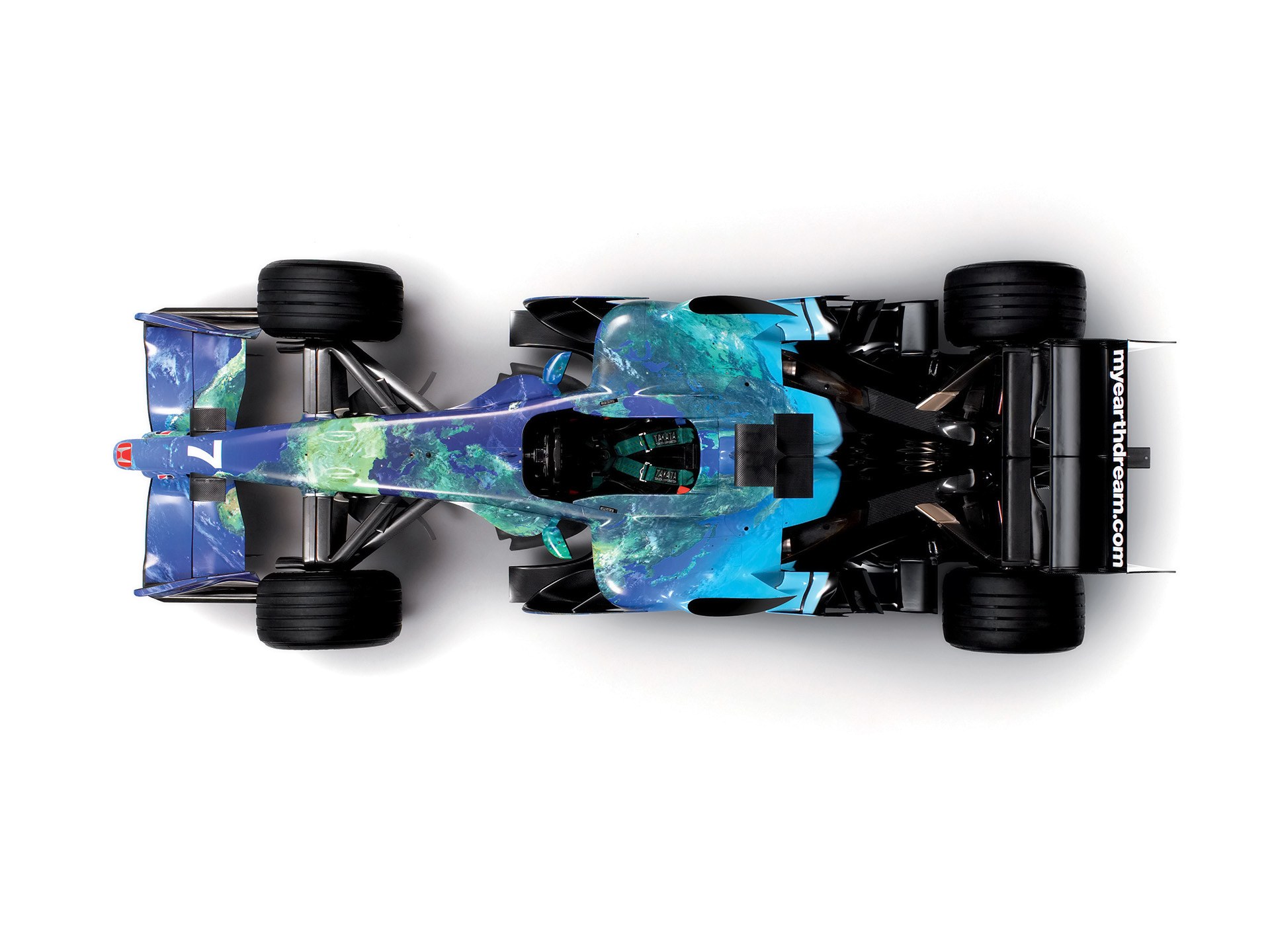 Formula One race car from above