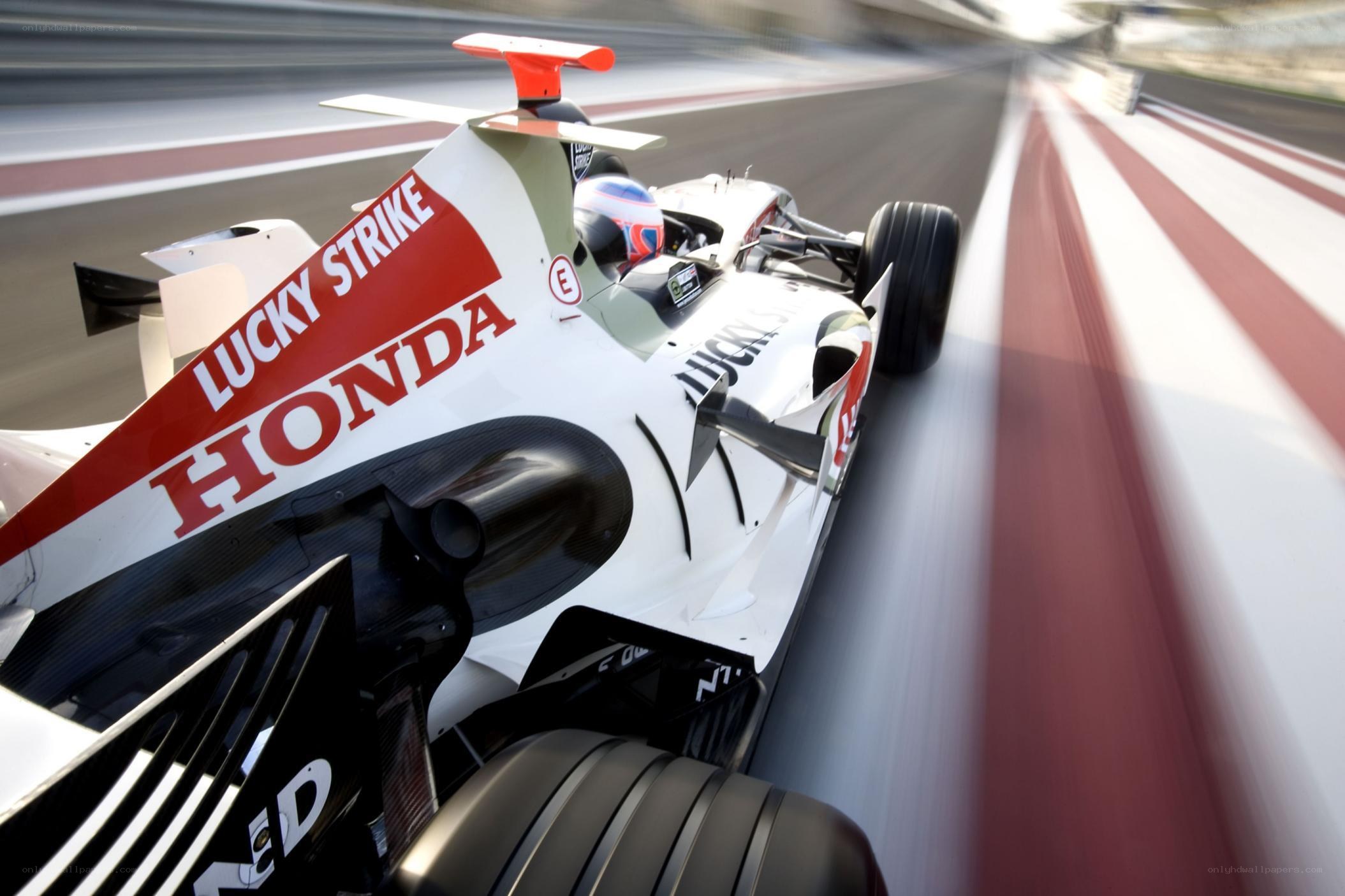 Formula One race car in motion