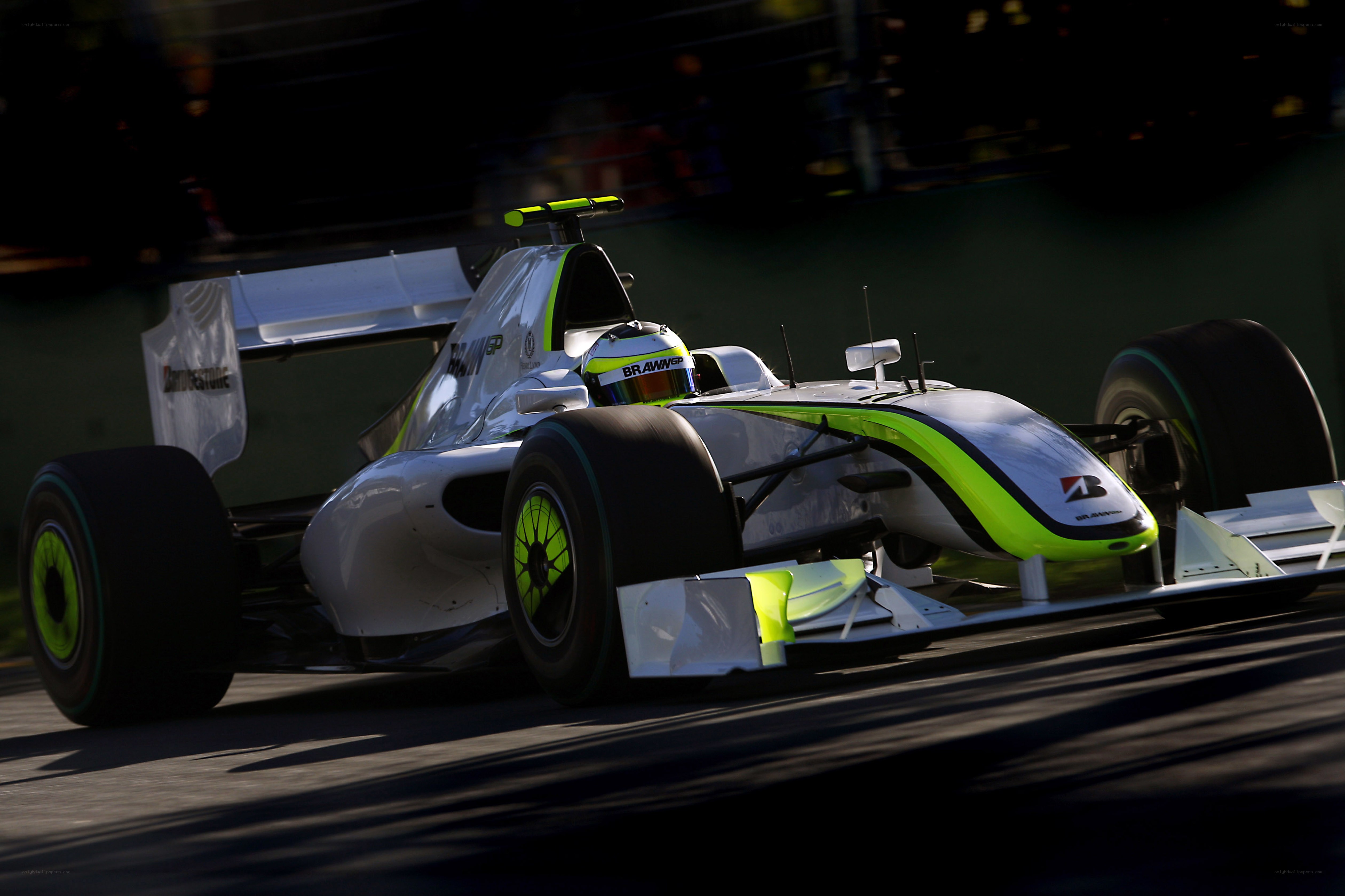 Formula One race car in motion