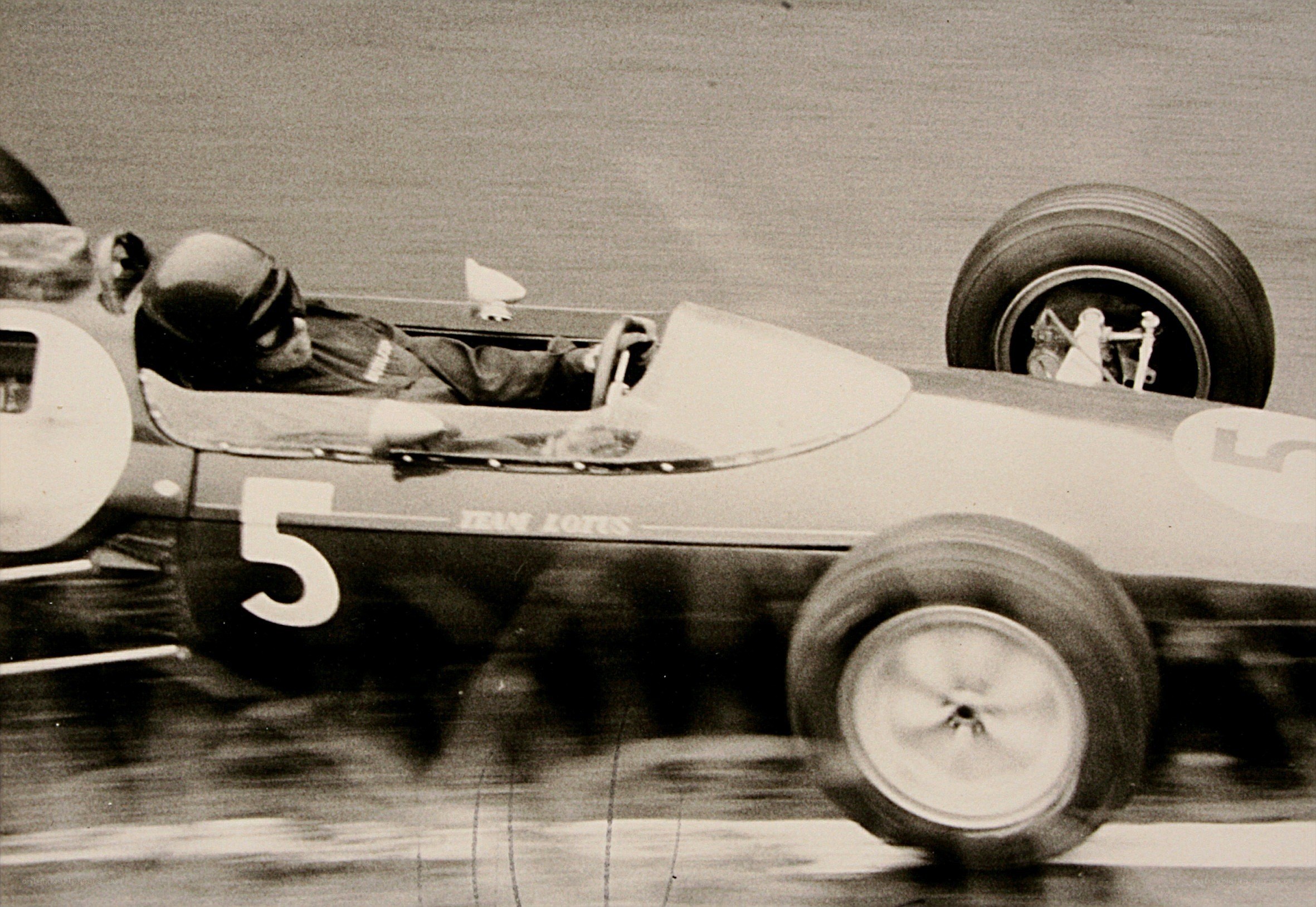 Formula One race car in motion