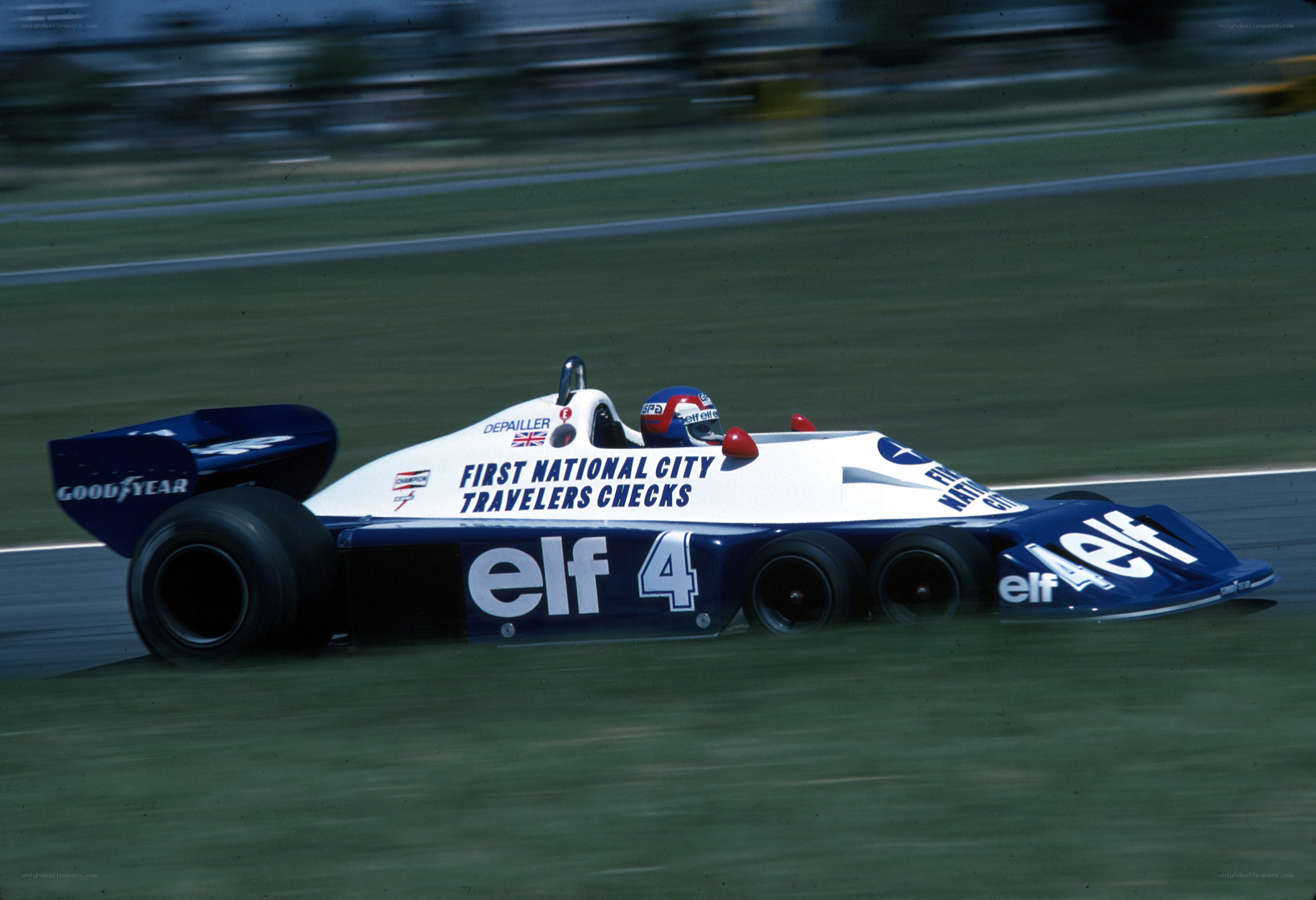 Formula One race car on track