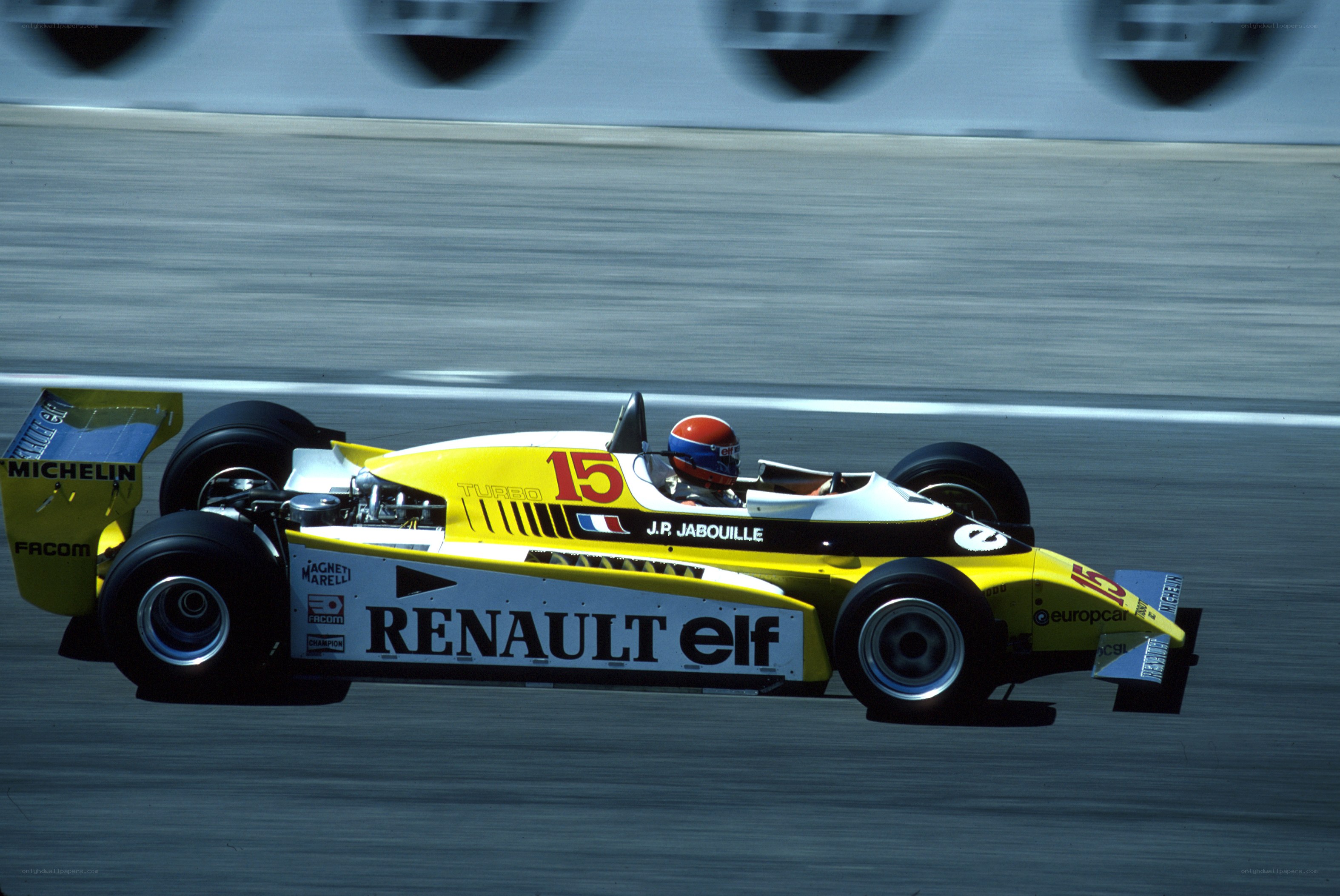 Formula One race car on track