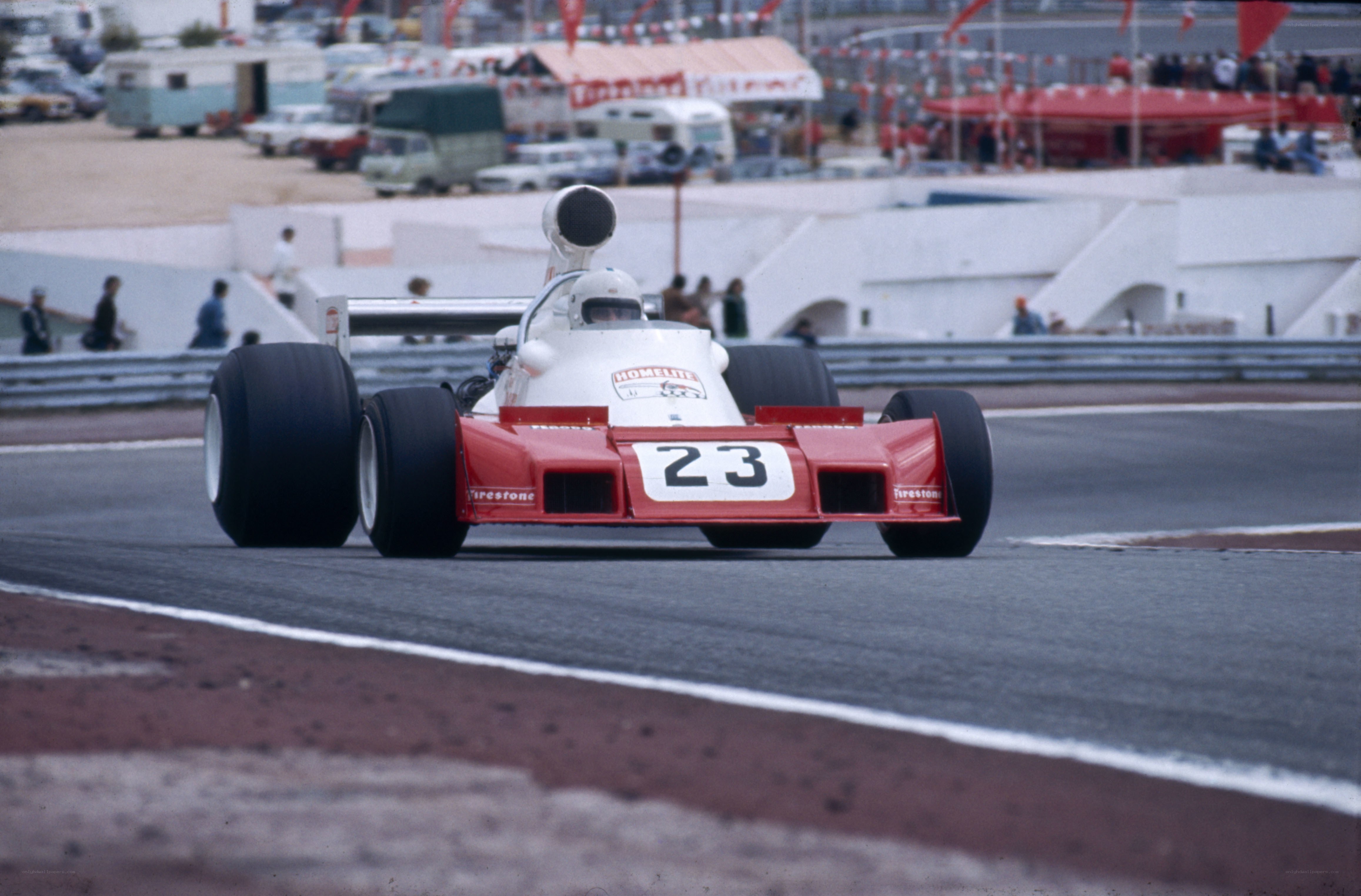 Formula One race car on track