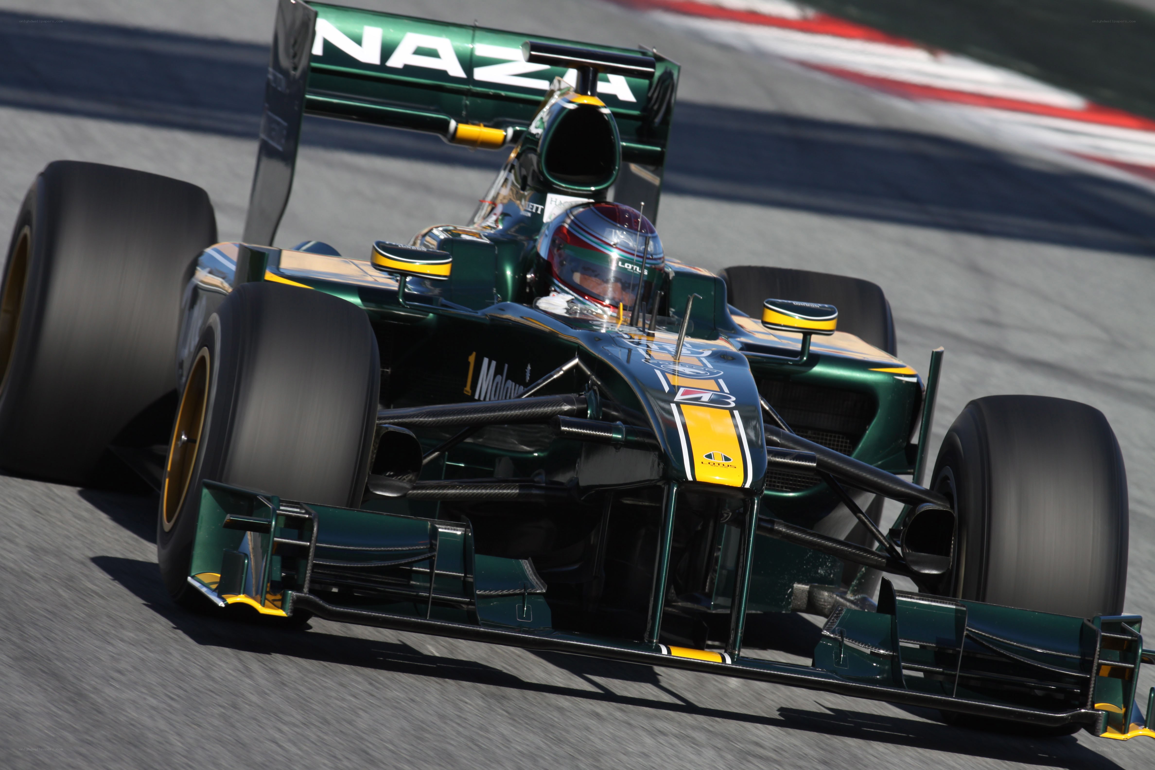 Formula One race car on track