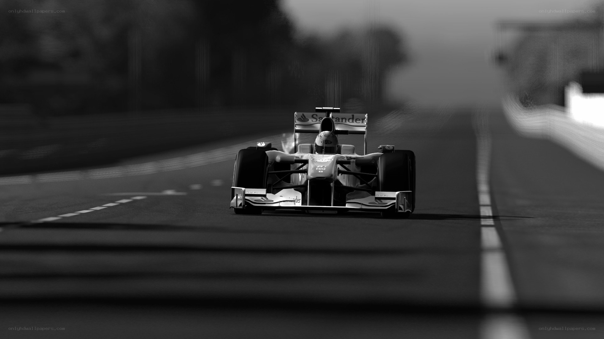 Formula One race car on track