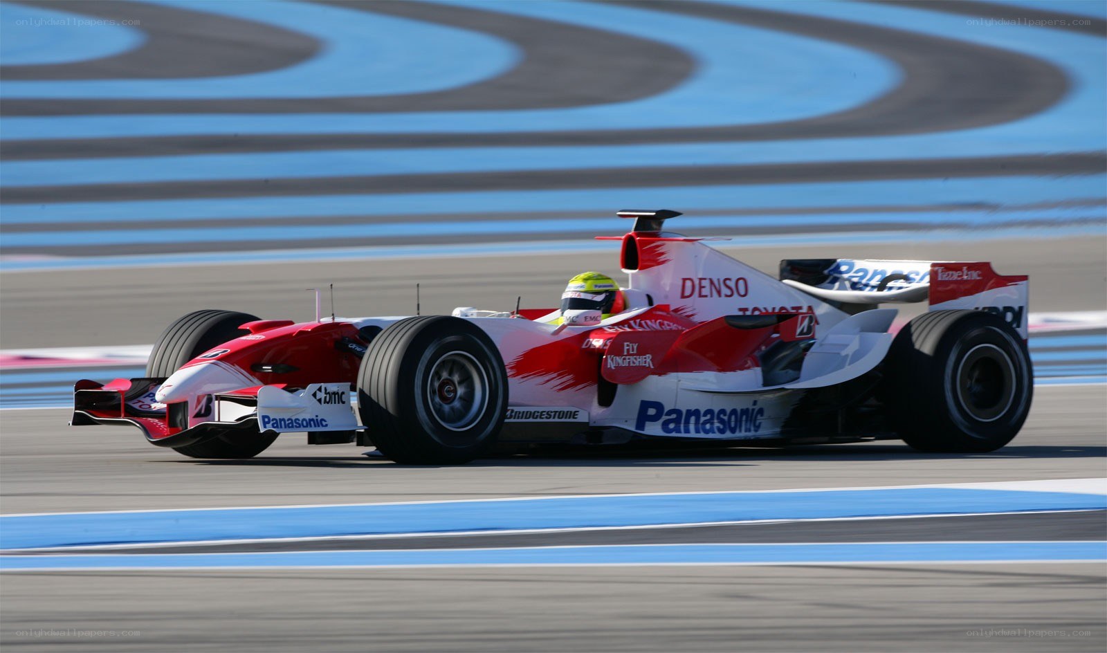 Formula One race car on track