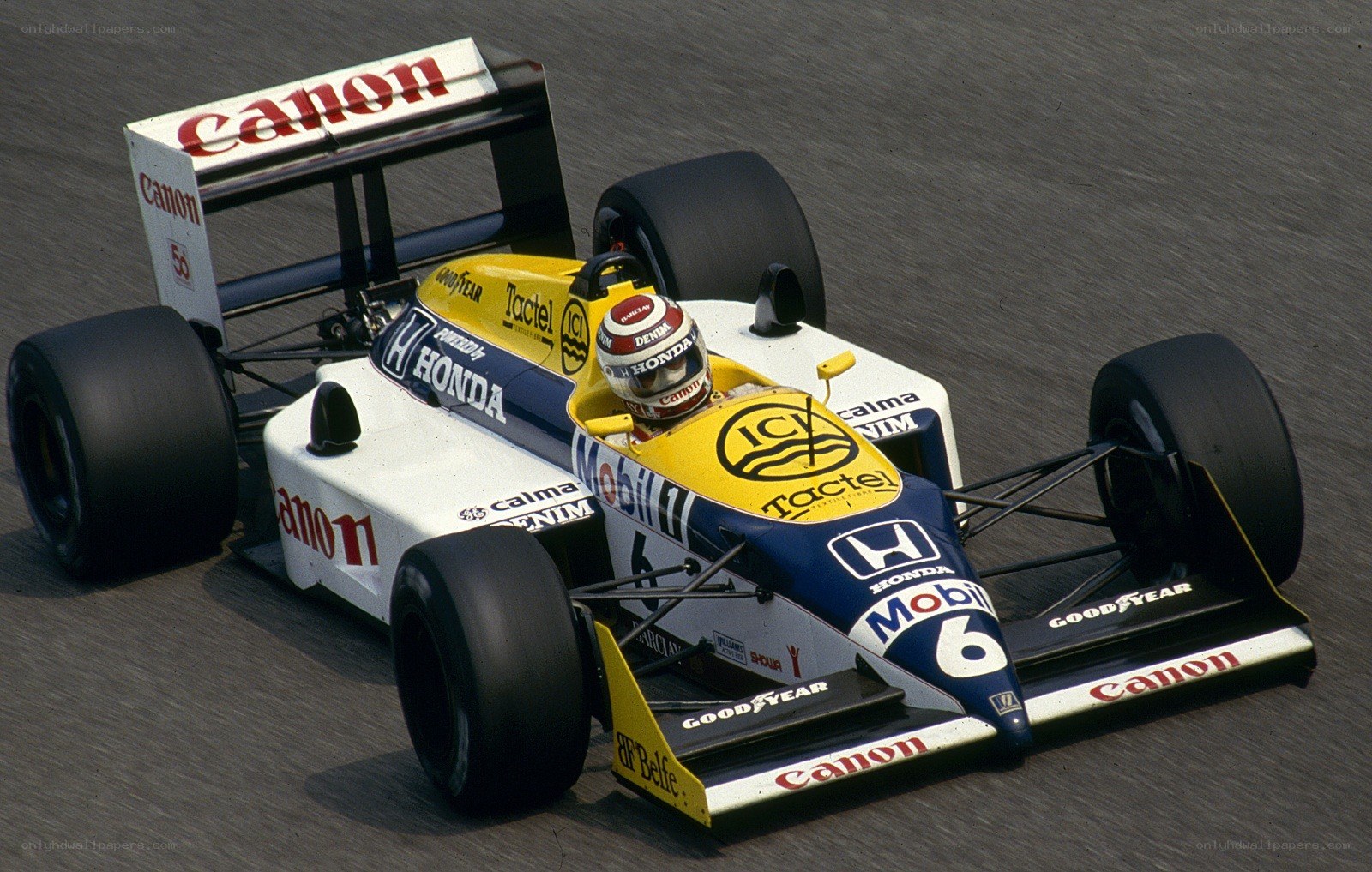 Formula One race car on track