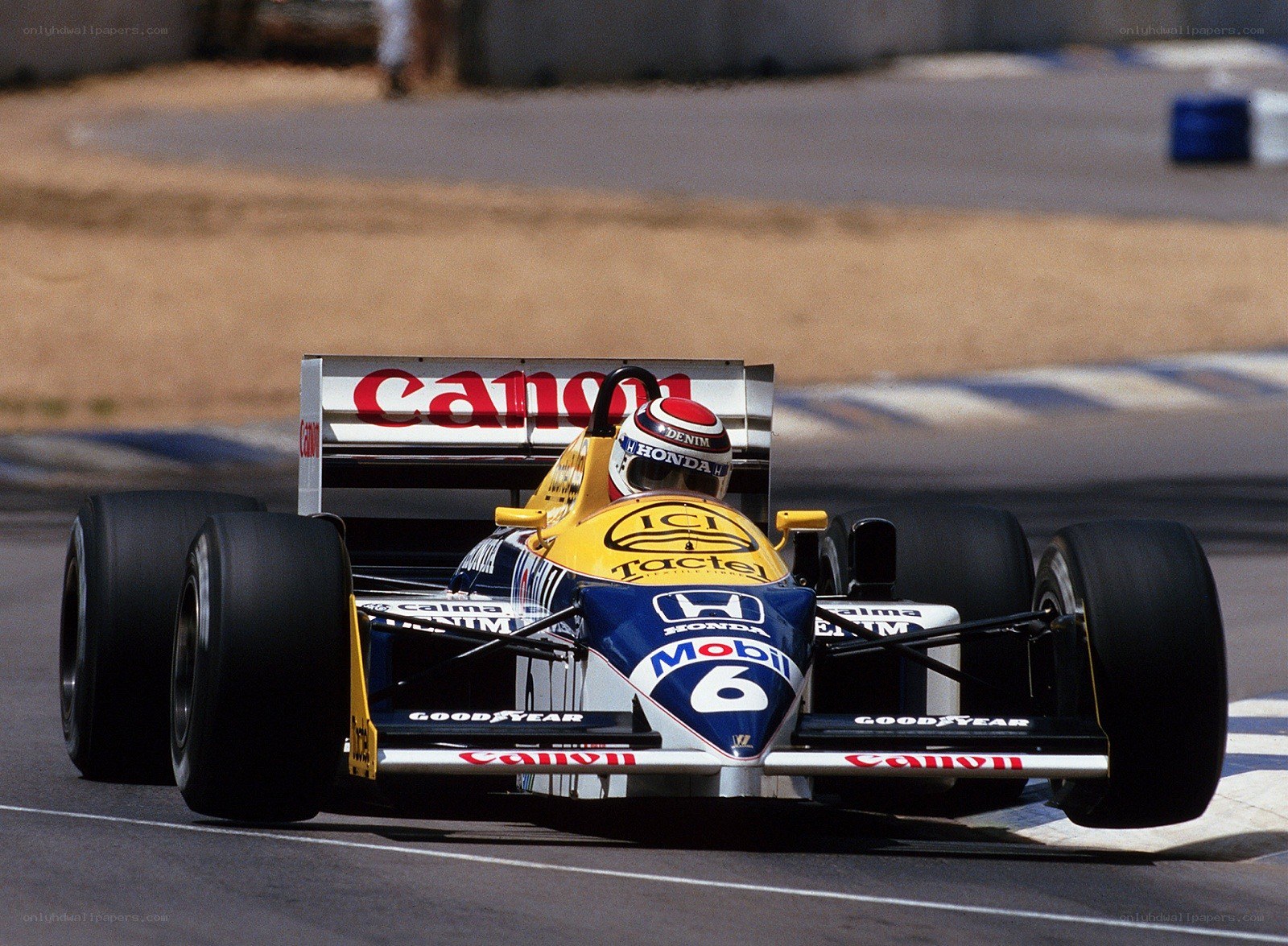 Formula One race car on track