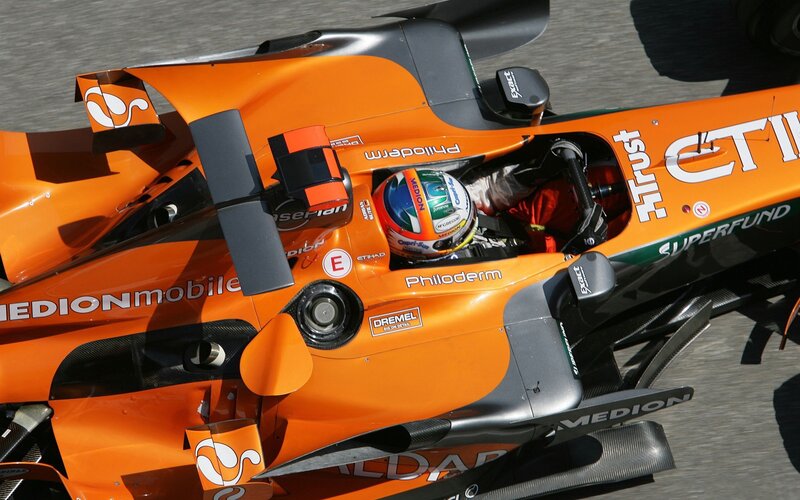 Formula One race car on track