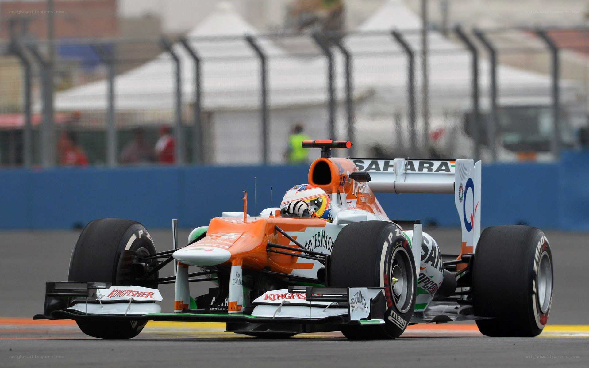 Formula One race car on track