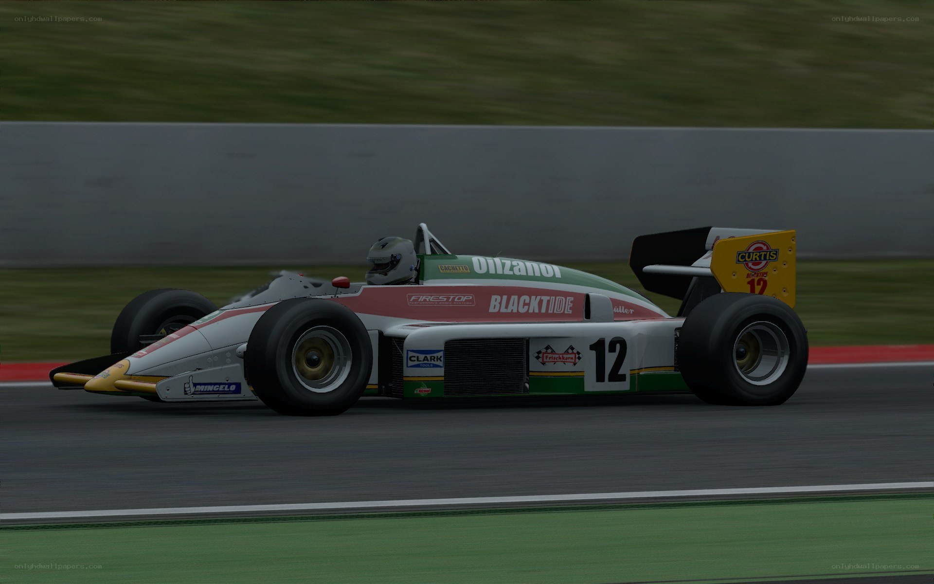 Formula One race car on track