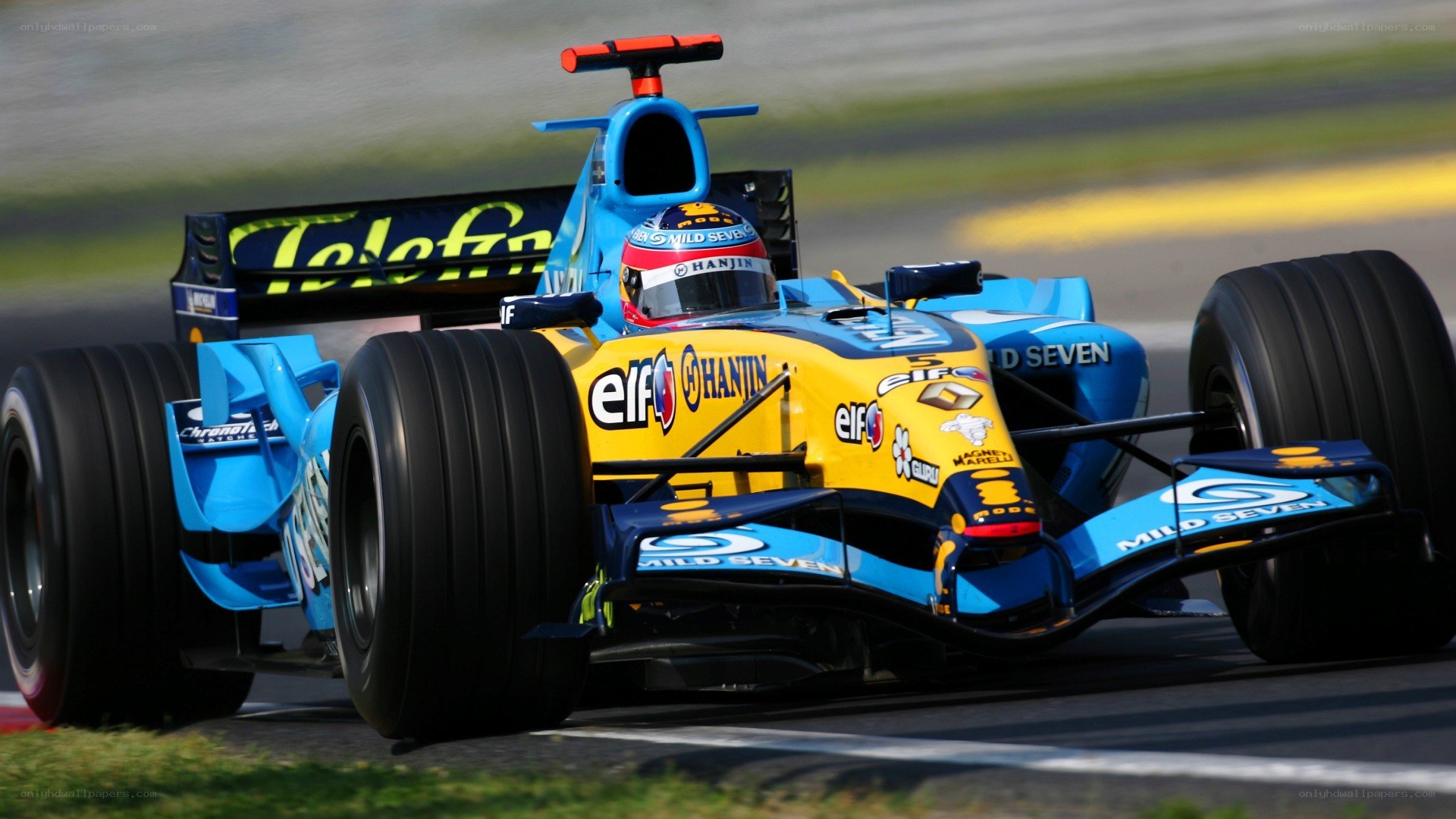 Formula One race car on track