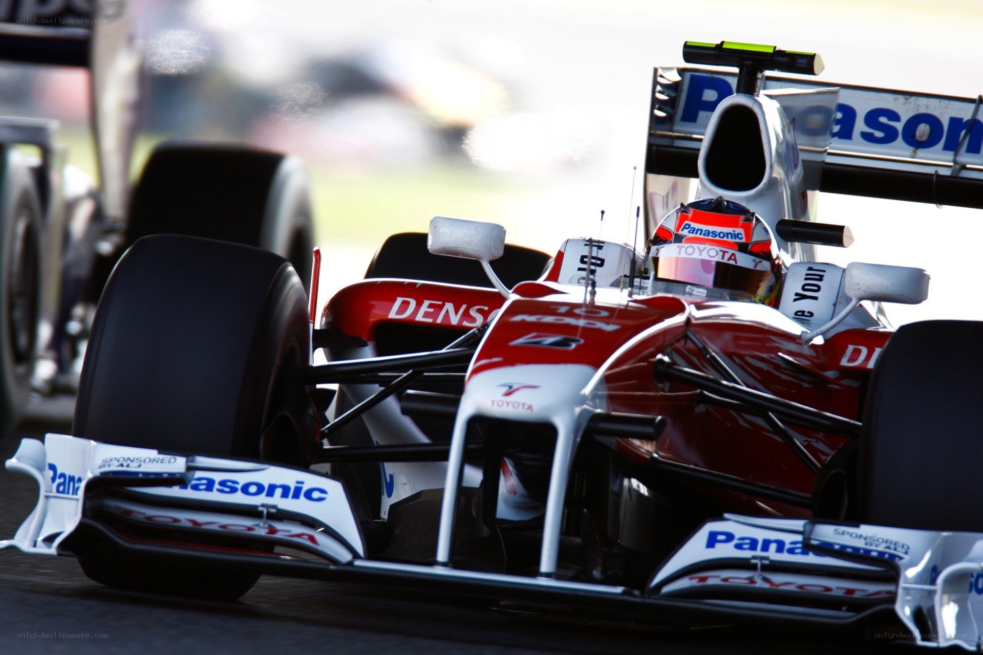 Formula One race car on track