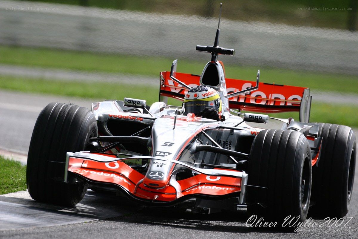 Formula One race car on track