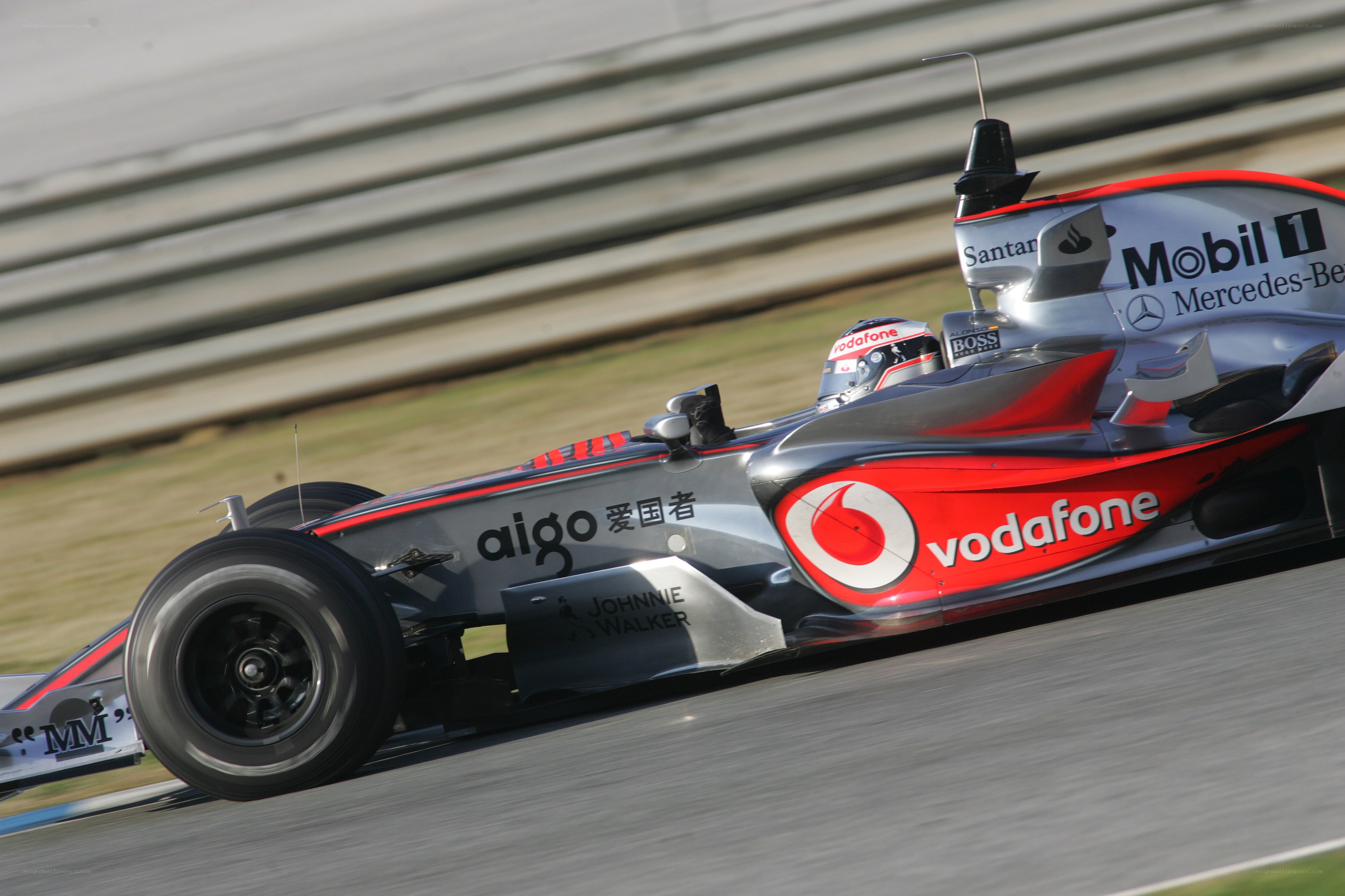 Formula One race car on track