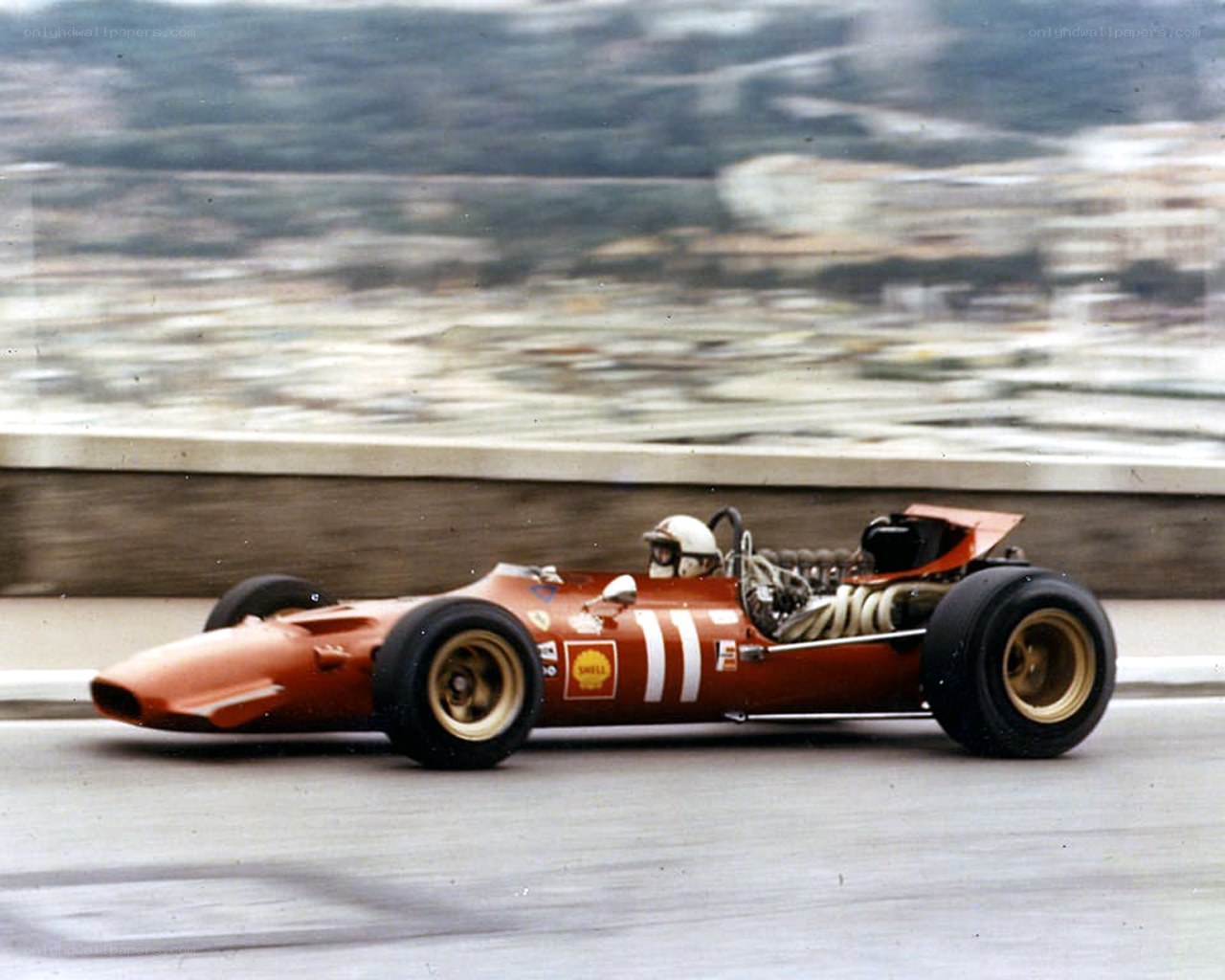 Formula One race car on track