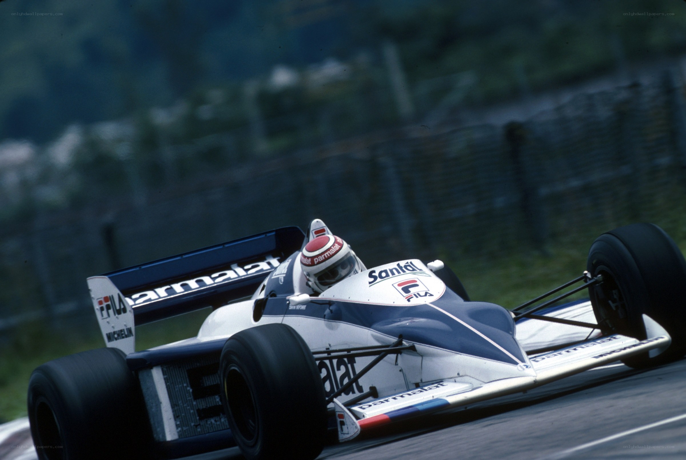 Formula One race car on track