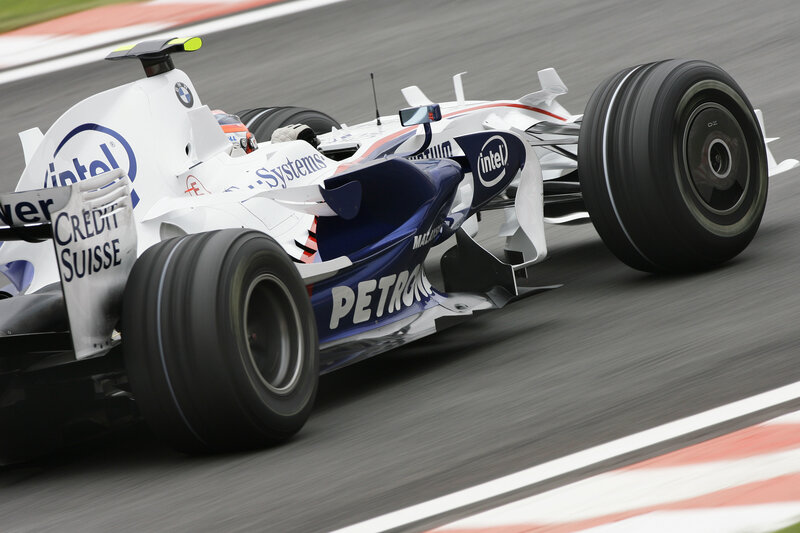 Formula One race car on track