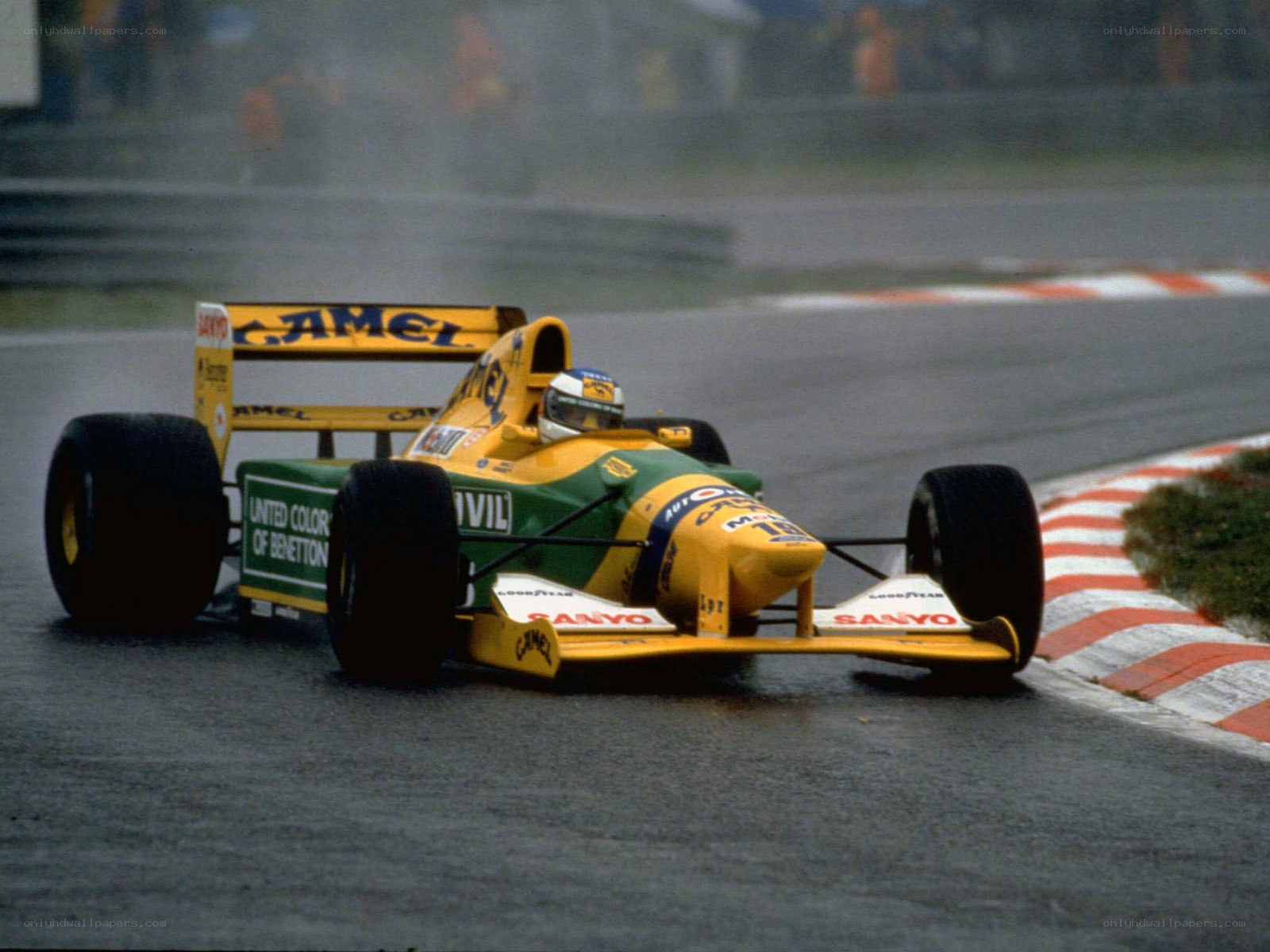 Formula One race car on track