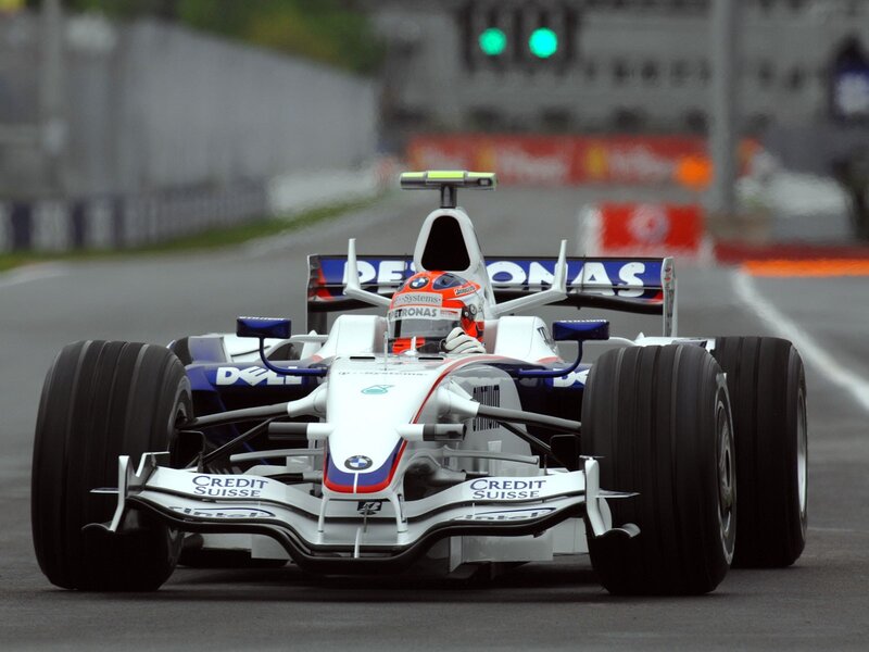 Formula One race car on track