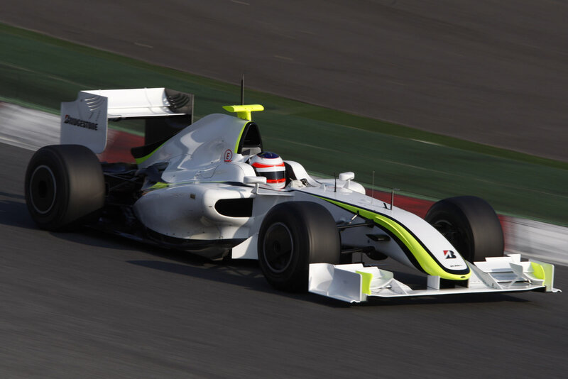 Formula One race car on track