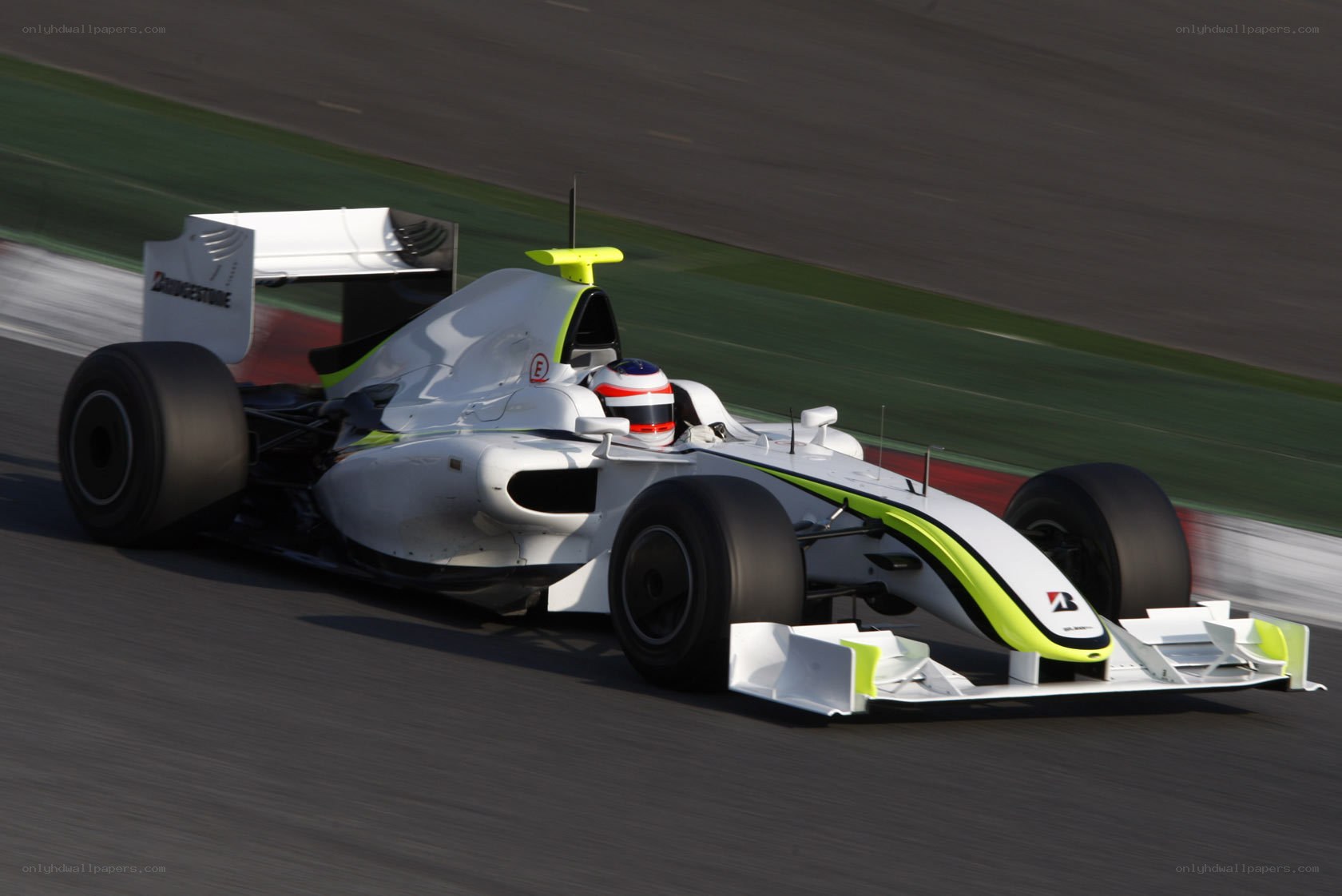 Formula One race car on track