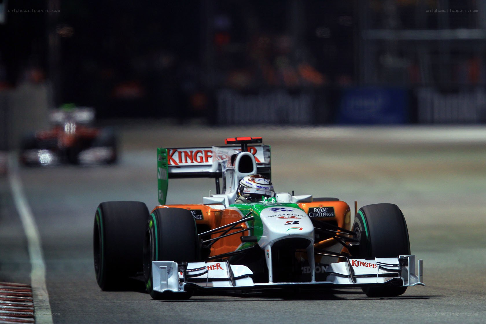 Formula One race car on track