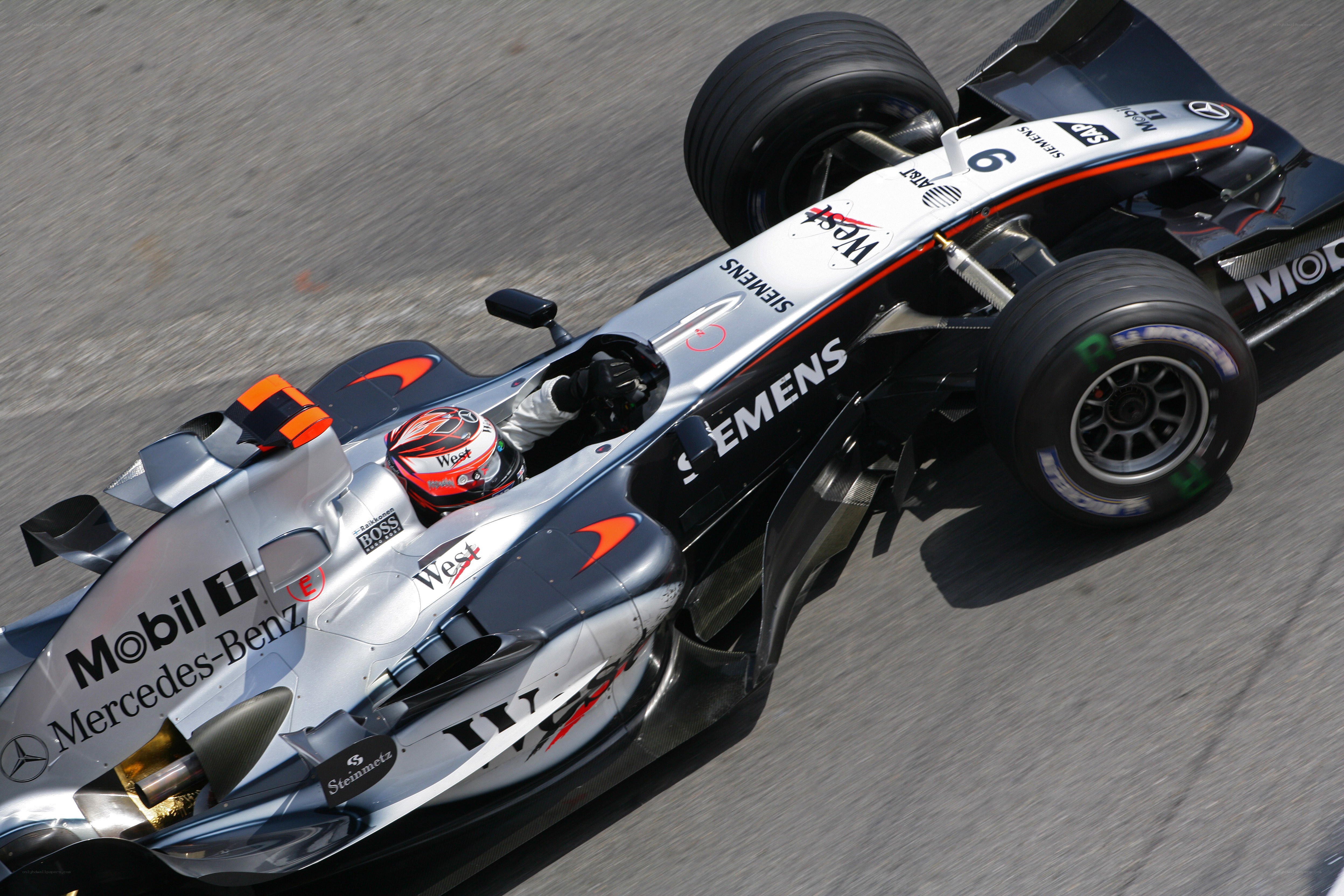 Formula One race car on track