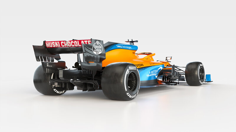 Formula One Race Car — Orange, Neutral
