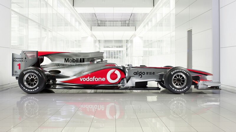 Formula One Race Car — Silver, Clean
