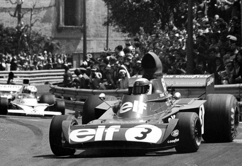 Formula One race cars on track