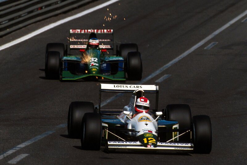 Formula One race cars on track