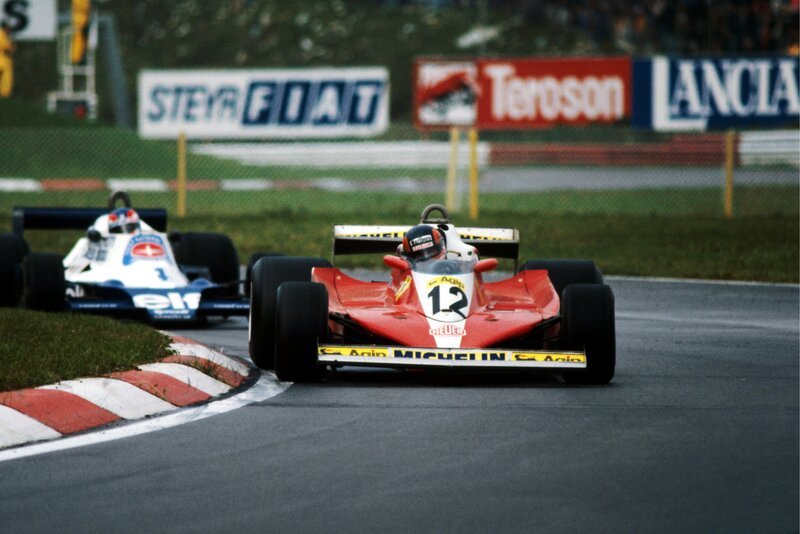 Formula One race cars on track
