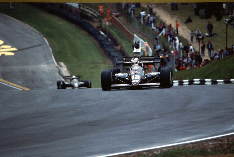 Formula One race cars on track