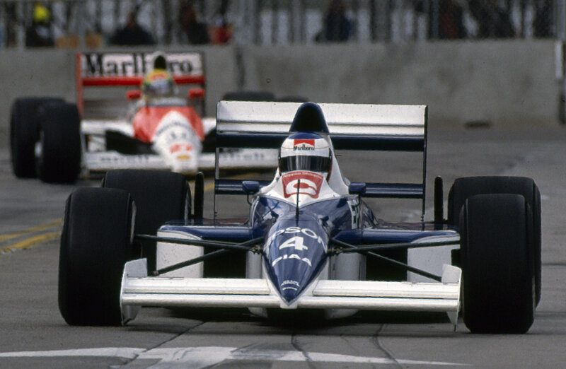 Formula One race cars on track