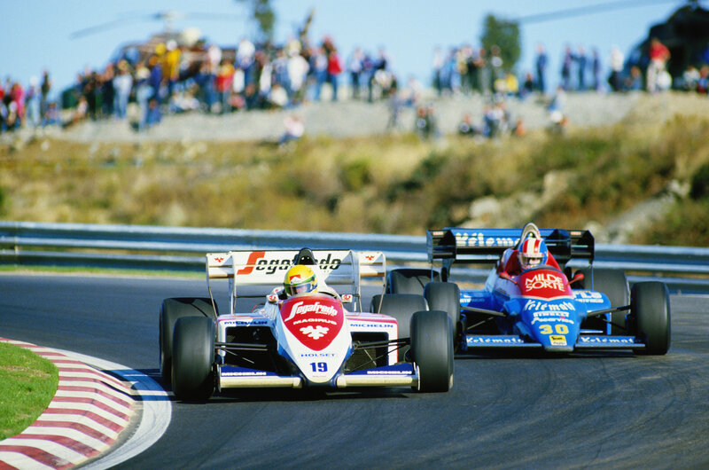Formula One race cars on track
